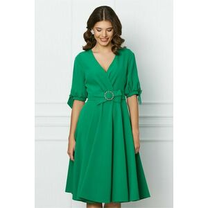 Rochie MBG verde clos cu catarama in talie imagine