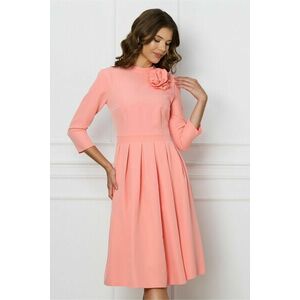 Rochie DY Fashion peach clos cu trandafir la bust imagine