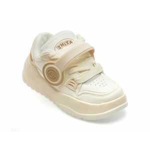 Pantofi casual SHITA albi, FK2338, din piele ecologica imagine