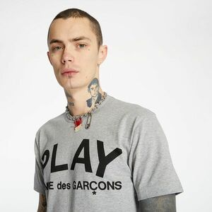 Tricou Comme des Garcons PLAY Tee Grey imagine