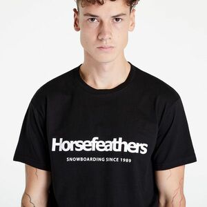 Tricou Horsefeathers Quarter T-Shirt Black imagine