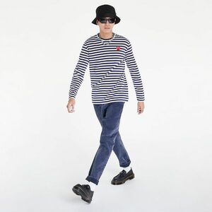 Tricou Comme des Garçons PLAY Long Sleeve Tee Blue imagine