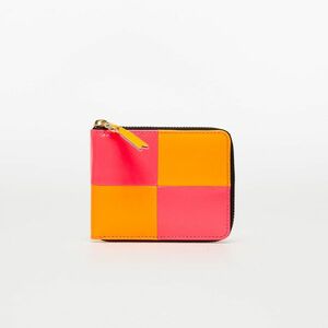 Portofel Comme des Garçons Fluo Squares Wallet Light Orange/ Pink imagine