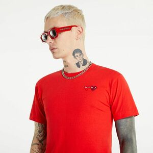 Tricou Comme des Garçons PLAY Double Heart Tee Red imagine