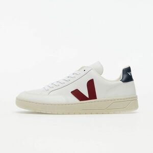 Sneakers Veja V-12 Leather White Marsala Nautico imagine