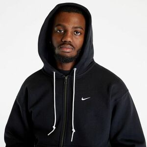 Hanorac Nike Solo Swoosh Full-Zip Hoodie Black/ White imagine