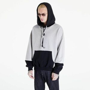 Hanorac PREACH Oversized Raw Edges Hoodie GOTS Grey Melange/ Black imagine