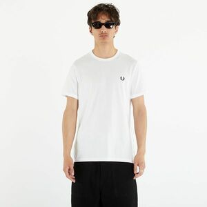 Tricou FRED PERRY Ringer Tee White imagine