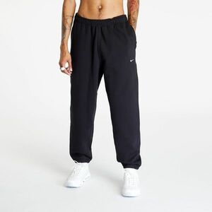 Pantaloni de trening Nike Solo Swoosh Men's Fleece Pants Black/ White imagine