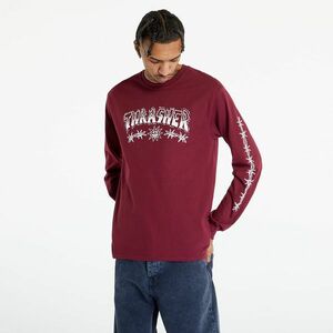 Tricou Thrasher Barbed Wire Longsleeve T-Shirt Maroon imagine