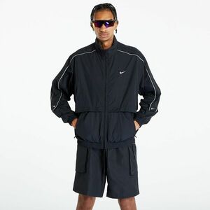 Jacheta Nike Solo Swoosh Woven Tracksuit Jacket Black/ White imagine