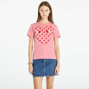 Tricou Comme des Garçons PLAY Heart Logo Short Sleeve Tee Pink imagine