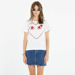 Tricou Comme des Garçons PLAY Heart Logo Short Sleeve Tee White imagine