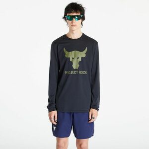 Tricou Under Armour Project Rock Brahma Bull Long Sleeve Tee Black/ Marine OD Green/ Marine OD Green imagine