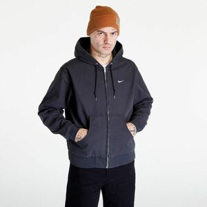 Jacheta Nike Life Men's Padded Hooded Jacket Off Noir/ White imagine