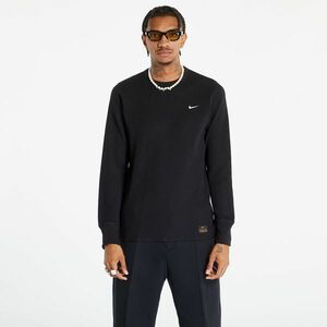 Tricou Nike Life Long-Sleeve Heavyweight Waffle Top Black/ Black/ White imagine