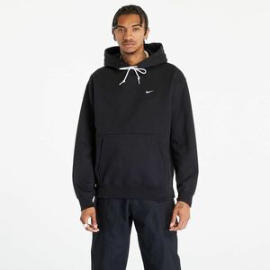 Hanorac Nike Solo Swoosh Men's Fleece Pullover Hoodie Black/ White imagine