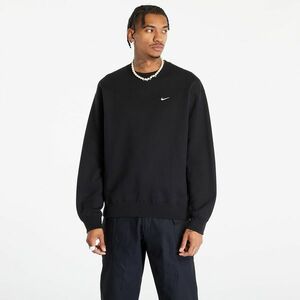 Hanorac Nike Solo Swoosh Men's Fleece Crew Black/ White imagine