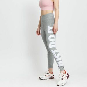 Colanți Nike NSW Essential Graphic High-Waisted Leggings Jdi Dk Grey Heather/ White imagine