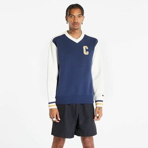 Hanorac Champion V-Neck Sweatshirt Blue/ White imagine