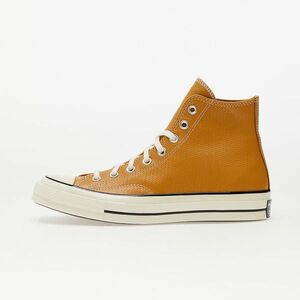 Sneakers Converse Chuck 70 Leather Golden Tan/ Black/ Egret imagine