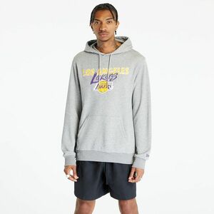 Hanorac New Era Team Script Hoody Los Angeles Lakers Heather Gray/ A Gold imagine