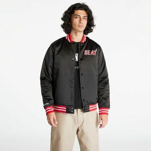 Jacheta Mitchell & Ness Miami Heat Heavyweight Satin Jacket Black imagine