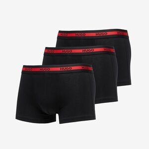 Hugo Boss Logo-Waistband Stretch Trunks 3-Pack Black imagine