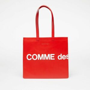 Geantă Comme des Garçons Huge Logo Tote Bag Red imagine