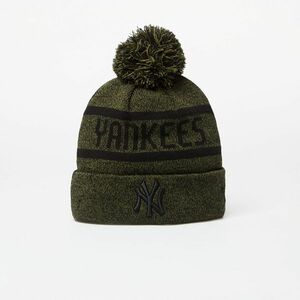 New Era New York Yankees Jake Bobble Knit Beanie Hat Olive/ Black imagine