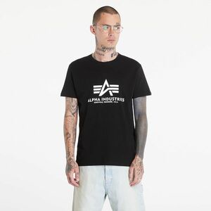 Tricou Alpha Industries Basic Tee Black/ White imagine