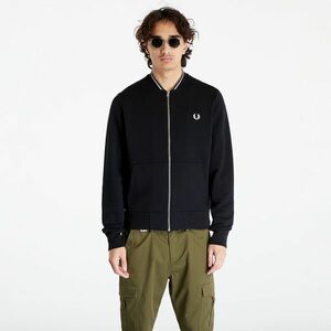 Hanorac FRED PERRY Zip Through Sweatshirt Black imagine