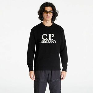 Pulover C.P. Company Lambswool Jacquard Goggle Knit Black imagine