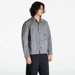 Cămașă C.P. Company Military Twill Emerized Workwear Shirt Excalibur Grey imagine