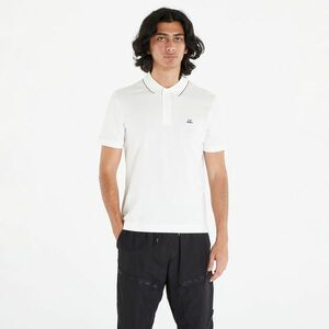 Tricou C.P. Company Stretch Piquet Slim Polo Shirt White imagine