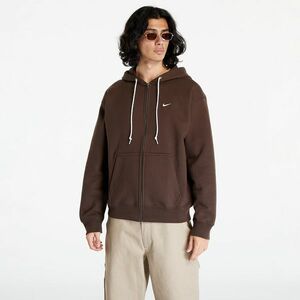 Hanorac Nike Solo Swoosh Full-Zip Hoodie Baroque Brown/ White imagine