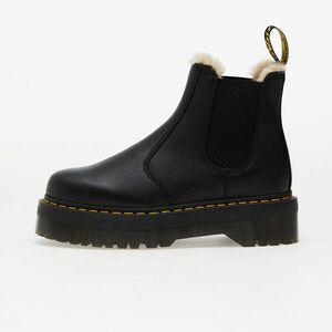 Sneakers Dr. Martens 2976 Quad Fur Lined Platform Chelsea Boots Black Pisa imagine