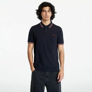 Tricou FRED PERRY Twin Tipped Fred Perry Shirt Nvy/ Swht/ Bntred imagine