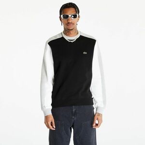 Hanorac LACOSTE Men's Sweatshirt Black/ Silver Chine-White imagine