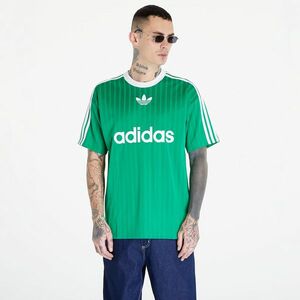 Tricou adidas Adicolor Poly Short Sleeve Tee Green/ White imagine