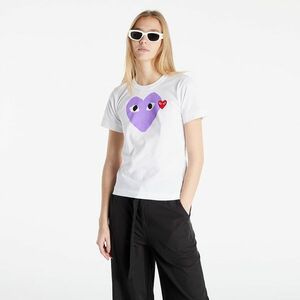 Tricou Comme des Garcons PLAY Tee White/ Purple imagine