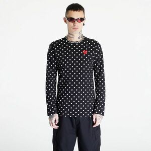 Tricou Comme des Garçons PLAY Heart Logo Long Sleeve Tee UNISEX Black imagine