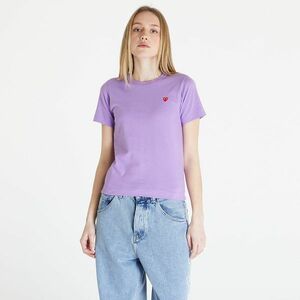 Tricou Comme des Garçons PLAY Heart Logo Short Sleeve Tee Lavender imagine