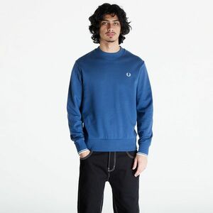 Hanorac FRED PERRY Crew Neck Sweatshirt Midnight Blue/ Lghice imagine