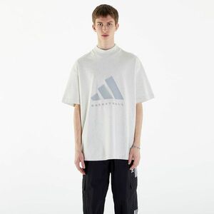 Tricou adidas Basketball Tee UNISEX Cream White Melange imagine