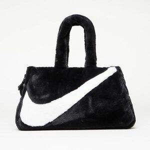 Geantă Nike Sportswear Women's Faux Fur Tote Black/ Black/ White imagine