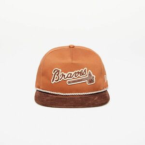 New Era Atlanta Braves Cord Golfer Snapback Cap Brown imagine