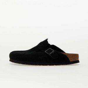 Sneakers Birkenstock Boston Soft Footbed Velvet Leather Black imagine