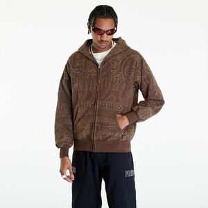 Hanorac PLEASURES Signal Zip Up Hoodie Brown imagine