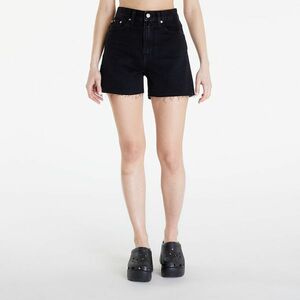 Pantaloni scurți Calvin Klein Jeans Mom Shorts Denim Black imagine